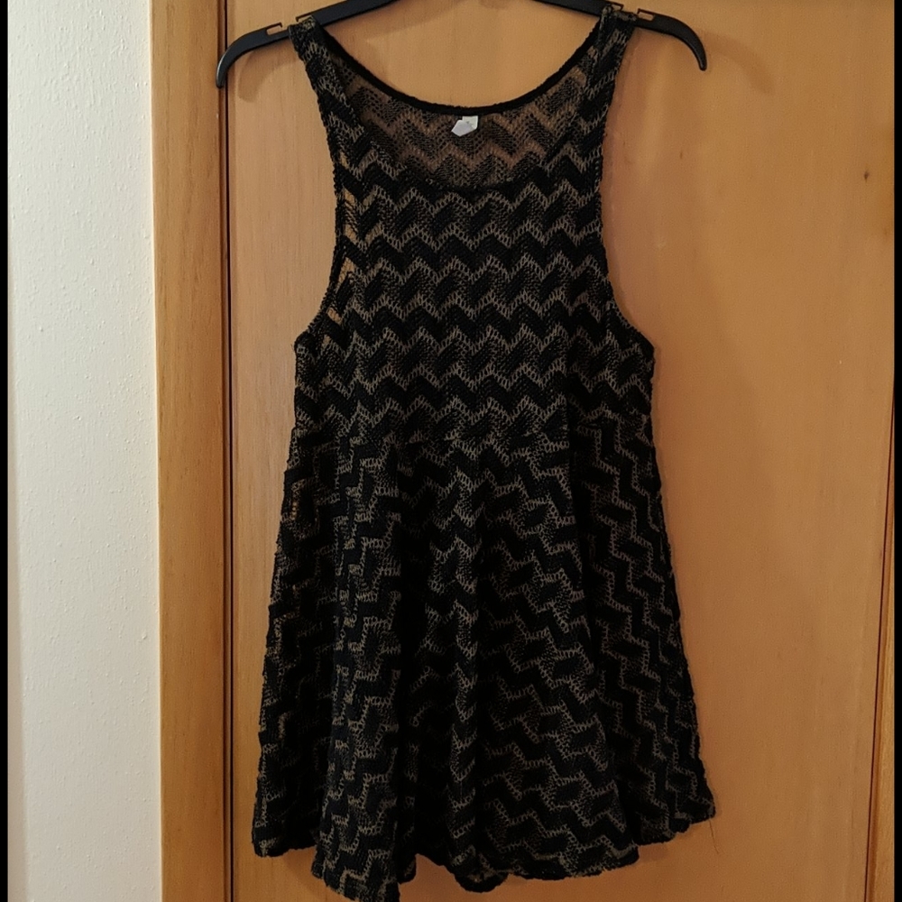Free People Woven Tunic Tank Chevron